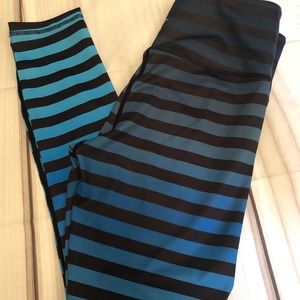 Blue Ombre Striped Light n Tight Leggings